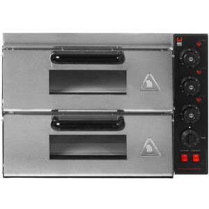 Изображение товара Мини-печь Rock Kitchen RK-PO2ST-CST серый для пиццы и выпечки с двумя камерами