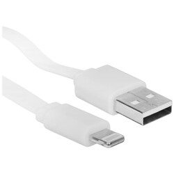 Изображение товара Кабель плоский Aceline Lightning 8-pin - USB 2.0 Type-A белый 1 м