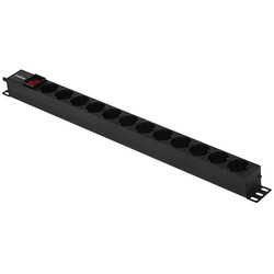 Изображение товара Блок розеток ExeGate ServerPro PDU-V120 Al-12S-EU2.5-SW