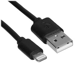 Изображение товара Кабель круглый Aceline Lightning 8-pin - USB 2.0 Type-A черный 2 м