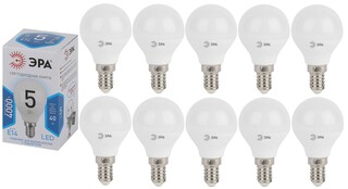 Изображение товара Комплект светодиодных ламп ЭРА LED P45-5W-840-E14