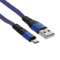 Изображение товара Кабель плоский REXANT micro USB - USB 2.0 Type-A синий 1 м