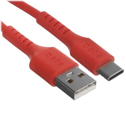 Изображение товара Кабель круглый SBS USB Type-C - USB 2.0 Type-A красный 1.5 м