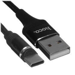Изображение товара Кабель круглый Hoco USB Type-C - USB 2.0 Type-A черный 1.2 м