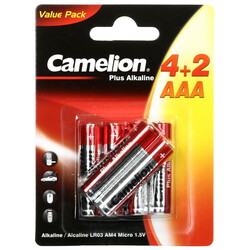 Изображение товара Батарейка Camelion Plus 4+2LR03-BP AAA (LR03/FR03)