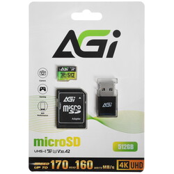 Изображение товара Карта памяти AGI Supreme Pro microSDXC 512 ГБ [AGI512G2BTF138-R3]