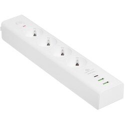 Изображение товара Сетевой фильтр Cablexpert EXN-4-CU2-W-2 белый