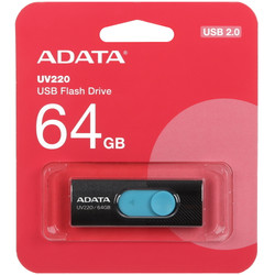 Изображение товара Память USB Flash 64 ГБ A-Data UV220 [AUV220-64G-RBKBL]