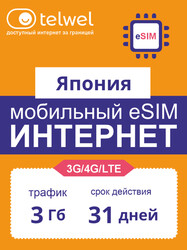 Изображение товара Карта оплаты Telwel Интернет и мессенджеры Япония