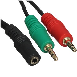 Изображение товара Кабель   Telecom jack 3.5 мм х2 шт. - jack 3.5 мм черный