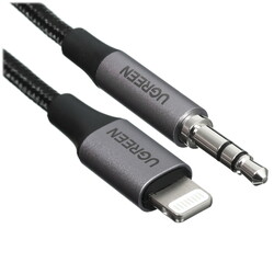 Изображение товара Кабель   Ugreen Lightning - jack 3.5 мм черный