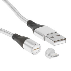 Изображение товара Кабель круглый JETACCESS Lightning 8-pin - USB 2.0 Type-A серебристый 1 м