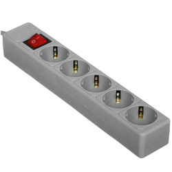 Изображение товара Сетевой фильтр Perfeo POWER+ PF-PP-5/5.0-G серый