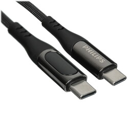 Изображение товара Кабель круглый PHILIPS USB Type-C - USB Type-C черный 1.2 м