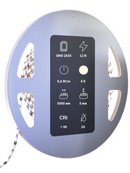 Изображение товара Светодиодная лента Maytoni 12В 2835 9.6Вт/м 4000K 5м IP 20 5мм