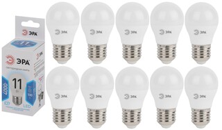 Изображение товара Комплект светодиодных ламп ЭРА LED P45-11W-840-E27