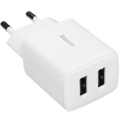 Изображение товара Сетевое зарядное устройство Baseus Compact 2U белый