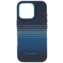 Изображение товара Накладка  Pitaka Military-Grade Protective Case для Apple iPhone 16 Pro синий/голубой