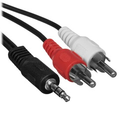 Изображение товара Кабель   Cablexpert 2RCA - jack 3.5 мм черный