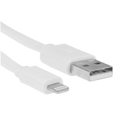Изображение товара Кабель плоский Maxvi Lightning 8-pin - USB 2.0 Type-A белый 1 м