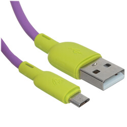 Изображение товара Кабель круглый BY micro USB - USB 2.0 Type-A фиолетовый 1 м