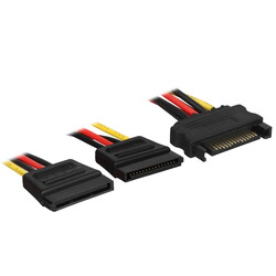 Изображение товара Переходник для питания FinePower Sata 15-pin - 2 x Sata 15-pin