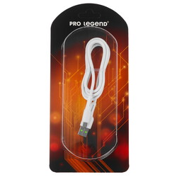 Изображение товара Кабель круглый Pro Legend micro USB - USB 2.0 Type-A белый 1 м