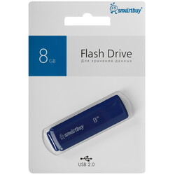 Изображение товара USB флешка 8Gb Smartbuy Dock Blue_USB 2.0/до 15MBs/пластик_SB8GBDK-B