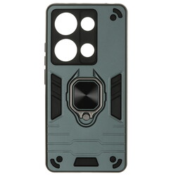 Изображение товара Накладка  DF Armor Case для POCO M6 Pro/ Xiaomi Redmi Note 13 Pro зеленый/черный