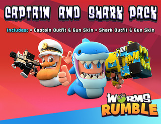 Изображение товара Дополнение для игры Worms Rumble - Captain & Shark Double Pack (Steam)