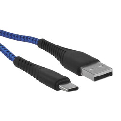 Изображение товара Кабель круглый BoraSCO USB Type-C - USB 2.0 Type-A синий 1 м