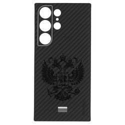 Изображение товара Накладка  Zibelino Kondijan Carbon MAGSAFE для Samsung Galaxy S23 Ultra черный