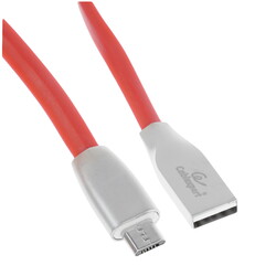 Изображение товара Кабель плоский Cablexpert micro USB - USB 2.0 Type-A красный 1 м