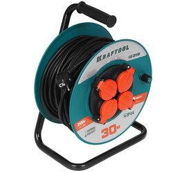 Изображение товара Удлинитель силовой KRAFTOOL 55084-30 зеленый