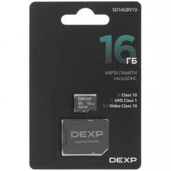 Изображение товара Карта памяти DEXP microSDHC 16 ГБ