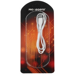 Изображение товара Кабель плоский Pro Legend Lightning 8-pin - USB 2.0 Type-A белый 1 м