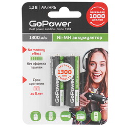 Изображение товара Аккумулятор GoPower 00-00018318 1300 мА*ч