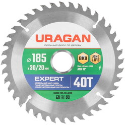 Изображение товара Диск пильный Uragan 36802-185-30-40_z01