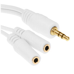 Изображение товара Кабель   Cablexpert jack 3.5 мм - jack 3.5 мм х2 шт. белый