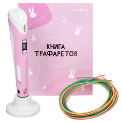 Изображение товара 3D-ручка с пластиком Aceline RP101B  розовый