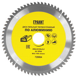 Изображение товара Диск пильный ГРАНИТ 720064