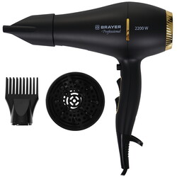 Изображение товара Фен Brayer BR3010 черный/золотистый