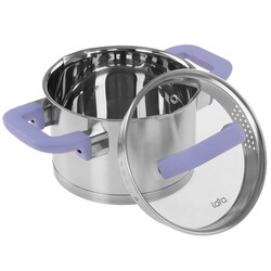 Изображение товара Кастрюля Lara Лаванда LR02-251 2 л 16 см серебристый