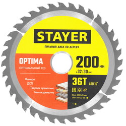 Изображение товара Диск пильный STAYER 3681-200-32-36_z01