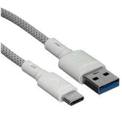 Изображение товара Кабель круглый COMMO USB Type-C - USB 3.2 Gen 1 Type-A серый 1.2 м