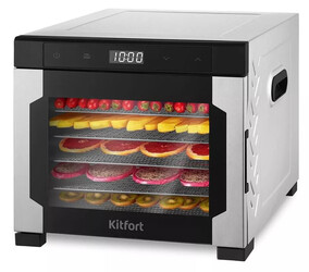 Изображение товара Сушилка для овощей и фруктов Kitfort KT-1963 серебристый