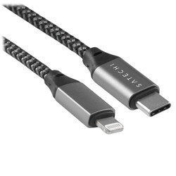 Изображение товара Кабель круглый Satechi Lightning 8-pin MFI - USB Type-C серый 0.25 м