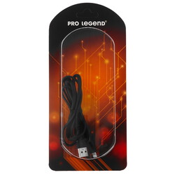 Изображение товара Кабель плоский Pro Legend Lightning 8-pin - USB 2.0 Type-A черный 1 м