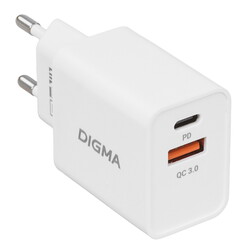 Изображение товара Сетевое зарядное устройство Digma DGW2D белый