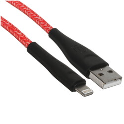 Изображение товара Кабель круглый USAMS Lightning 8-pin - USB 2.0 Type-A красный 2 м
